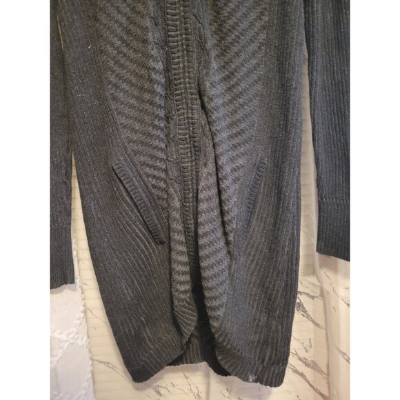 Eddie Bauer Sweater Zip Cotton Long Cardigan Womens L Grandma Preppy Teacher - Picture 4 of 16